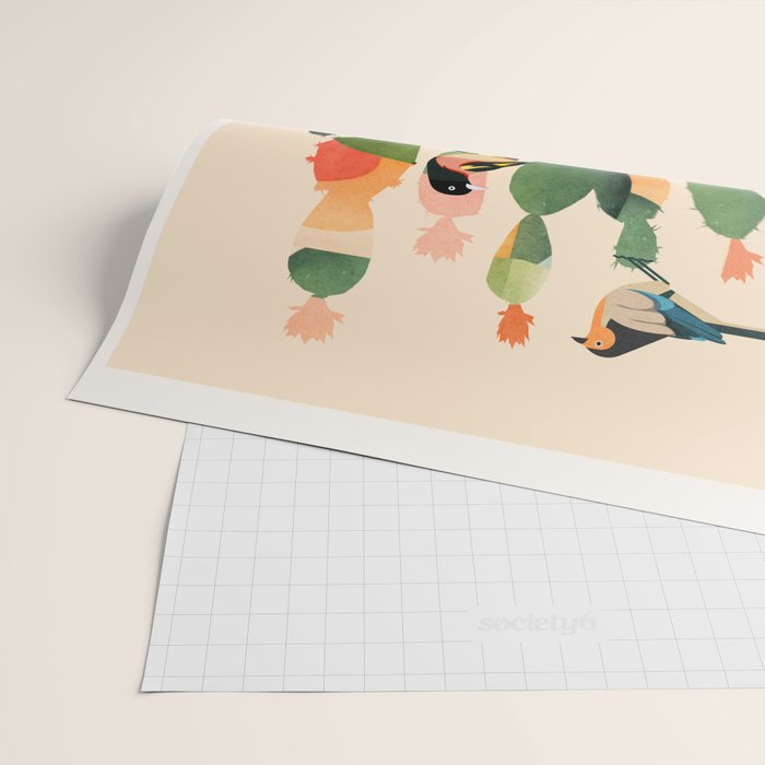 Cactus & Birds 1 Wrapping Paper Gallery Image 2