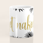 Get Naked, Bathroom Art, Black and White, Palms Print, Meme Coffee Mug Gallery Image 4