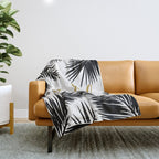 Get Naked, Bathroom Art, Black and White, Palms Print, Meme Throw Blanket Gallery Image 1