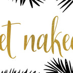 Get Naked, Bathroom Art, Black and White, Palms Print, Meme Coffee Mug Gallery Image 2