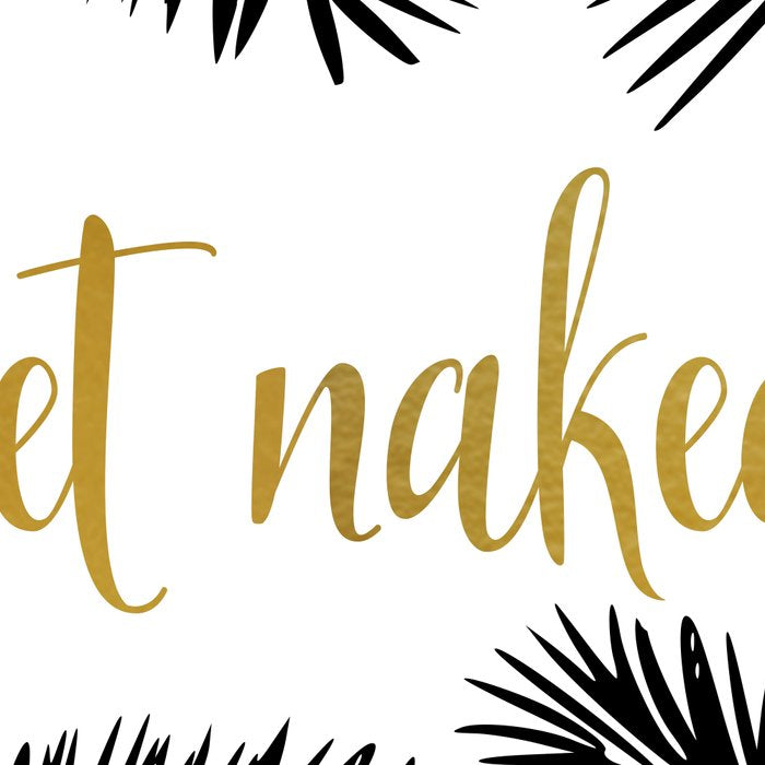 Get Naked, Bathroom Art, Black and White, Palms Print, Meme Coffee Mug Gallery Image 2