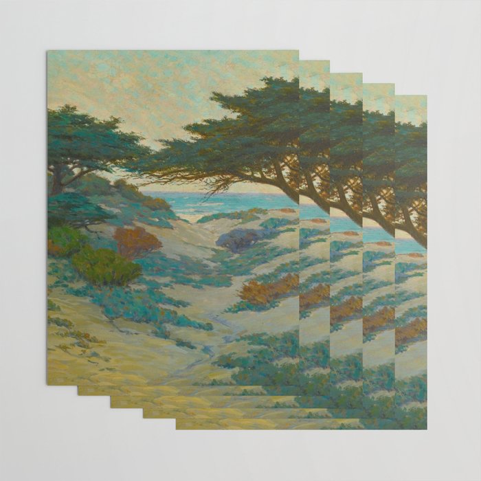 Granville Redmond Carmel Coast Oil Painting Vintage American Art Wrapping Paper Gallery Image 3