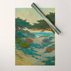 Granville Redmond Carmel Coast Oil Painting Vintage American Art Wrapping Paper Gallery Image 1