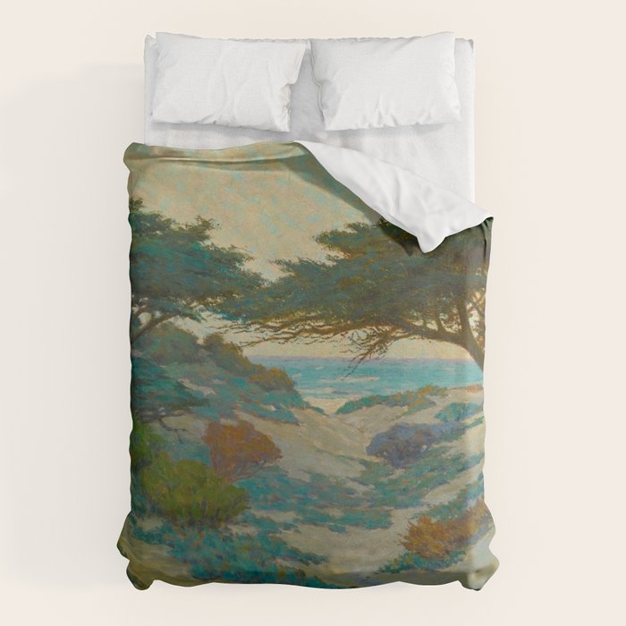 Granville Redmond Carmel Coast Oil Painting Vintage American Art Duvet Cover Gallery Image 6