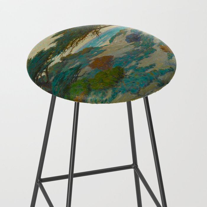 Granville Redmond Carmel Coast Oil Painting Vintage American Art Stool Gallery Image 2