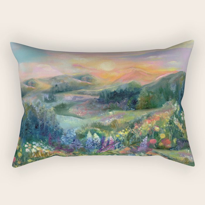 Sunset Landscape Rectangular Pillow Gallery Image 1