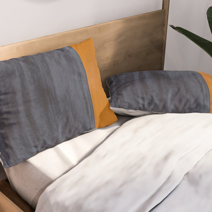 Golden Night Rothko Inspired Mid Century Modern Minimalist Color Field Pillow Sham Gallery Image 2