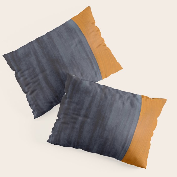 Golden Night Rothko Inspired Mid Century Modern Minimalist Color Field Pillow Sham Gallery Image 3