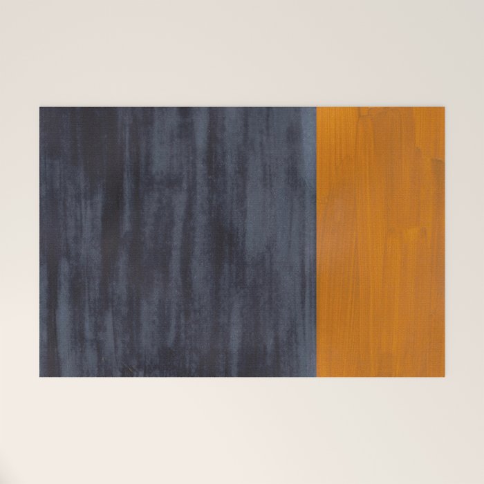 Golden Night Rothko Inspired Mid Century Modern Minimalist Color Field Welcome Mat Gallery Image 1
