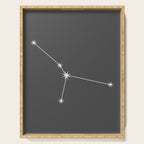 Cancer Zodiac Star Constellation Line Art Grey Serving Tray Gallery Image 1
