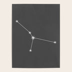 Cancer Zodiac Star Constellation Line Art Grey Poster Gallery Image 4