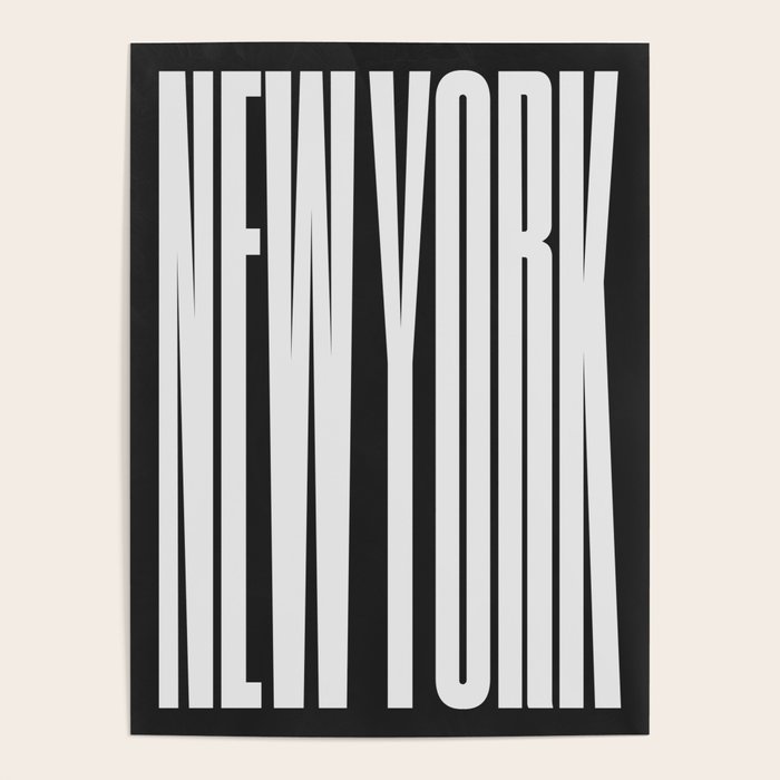 New York: B&W Typography Edition Poster Gallery Image 4