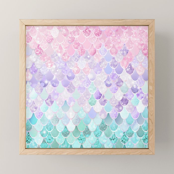 Mermaid Pastel Aesthetics Mini Art Print Gallery Image 1