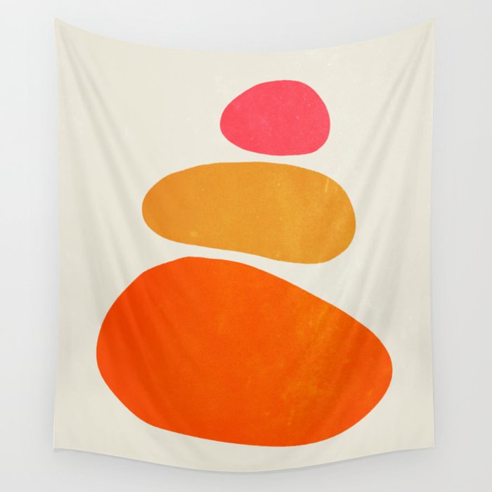 Pebbles: Mid Century Abstraction Wall Tapestry Gallery Image 1