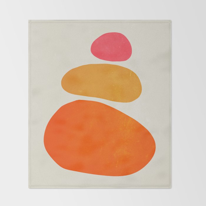 Pebbles: Mid Century Abstraction Throw Blanket Gallery Image 2