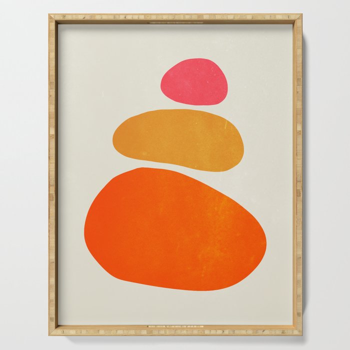 Pebbles: Mid Century Abstraction Serving Tray Gallery Image 1