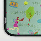 Let's Play Tennis in Soft Green Laptop Sleeve Gallery Image 3