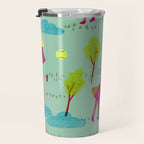 Let's Play Tennis in Soft Green Travel Mug Gallery Image 3