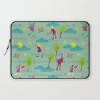 Let's Play Tennis in Soft Green Laptop Sleeve Gallery Image 1