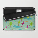 Let's Play Tennis in Soft Green Laptop Sleeve Gallery Image 2