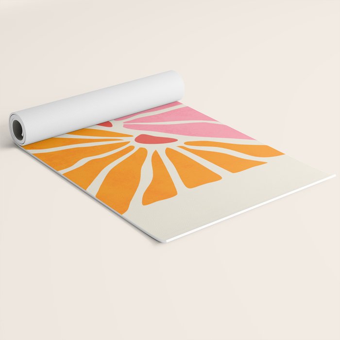 Chantilly & Neon Carrot: Les Fleurs | Flower Market Color Series 09 Yoga Mat Gallery Image 2