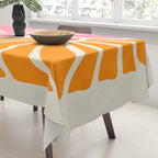 Chantilly & Neon Carrot: Les Fleurs | Flower Market Color Series 09 Tablecloth Gallery Image 3