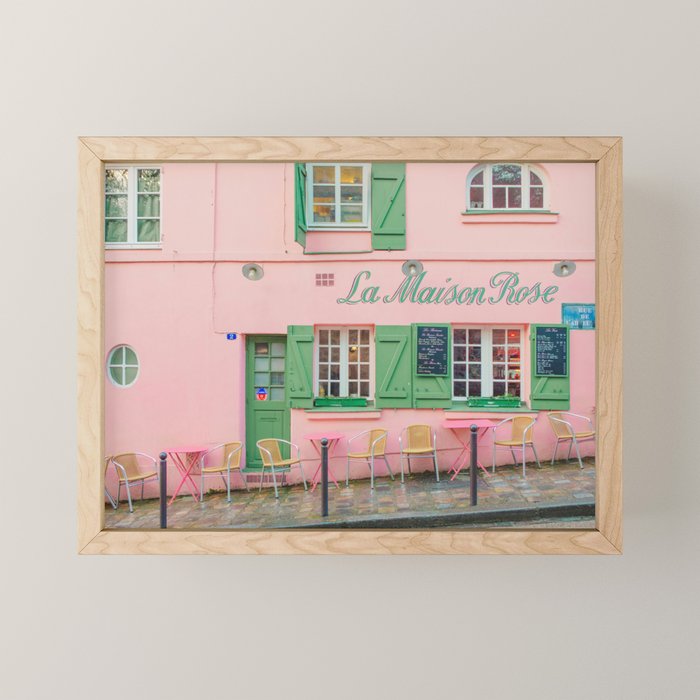 La Maison Rose Cafe in Paris Mini Art Print Gallery Image 1