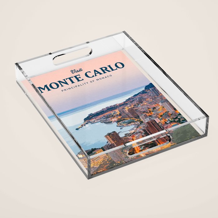 Visit Monte Carlo Acrylic Tray Gallery Image 1