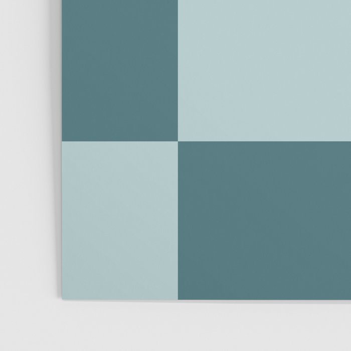 Checkered Multi Check Variable Checked Pattern in Teal Poster Gallery Image 3