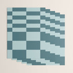 Checkered Multi Check Variable Checked Pattern in Teal Wrapping Paper Gallery Image 3