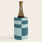 Checkered Multi Check Variable Checked Pattern in Teal Wine Chiller Gallery Image 2