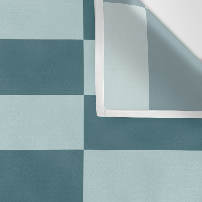 Checkered Multi Check Variable Checked Pattern in Teal Wall Tapestry Gallery Image 3