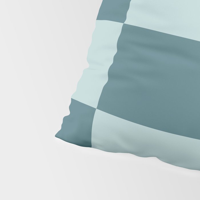Checkered Multi Check Variable Checked Pattern in Teal Pillow Sham Gallery Image 4