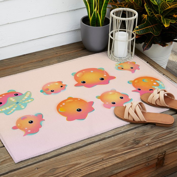 Flapjack octopus Outdoor Rug Gallery Image 2