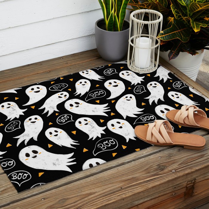 Friendly Ghosts Outdoor Rug Gallery Image 2
