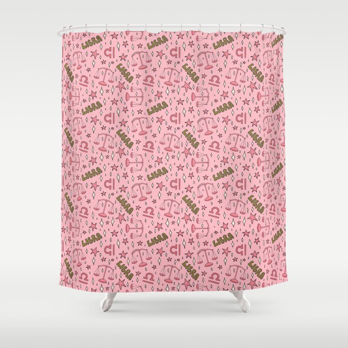 Libra Print Shower Curtain Gallery Image 1