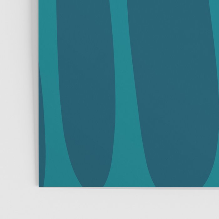 Mid Century Modern Abstract Kwaito Pattern in Moroccan Teal Orange Olive Poster Gallery Image 3