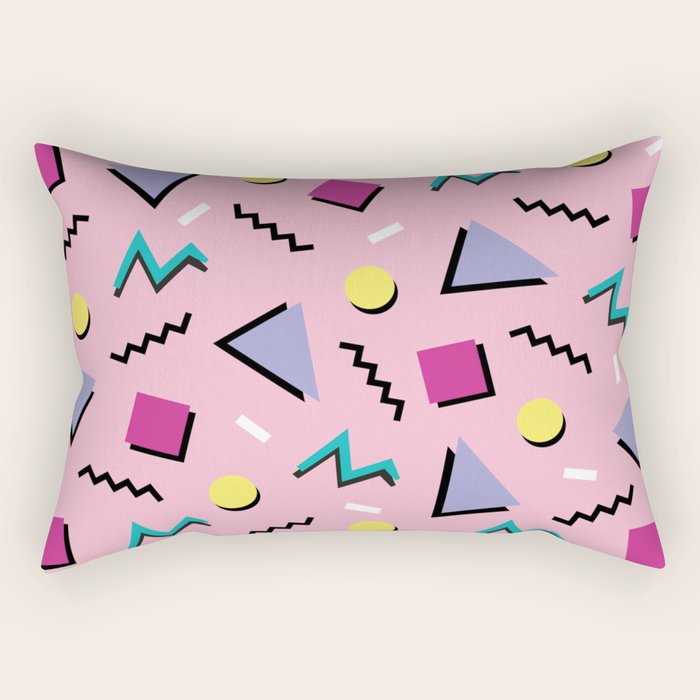 Memphis pattern 75 - 80s / 90s Retro Rectangular Pillow Gallery Image 2