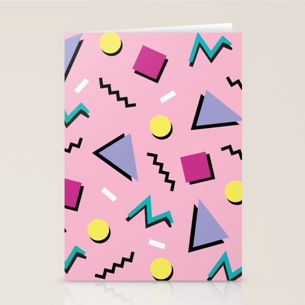 Memphis pattern 75 - 80s / 90s Retro Stationery Card Gallery Image 1