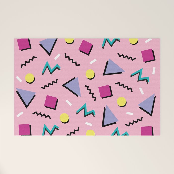 Memphis pattern 75 - 80s / 90s Retro Welcome Mat Gallery Image 1