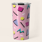 Memphis pattern 75 - 80s / 90s Retro Travel Mug Gallery Image 1