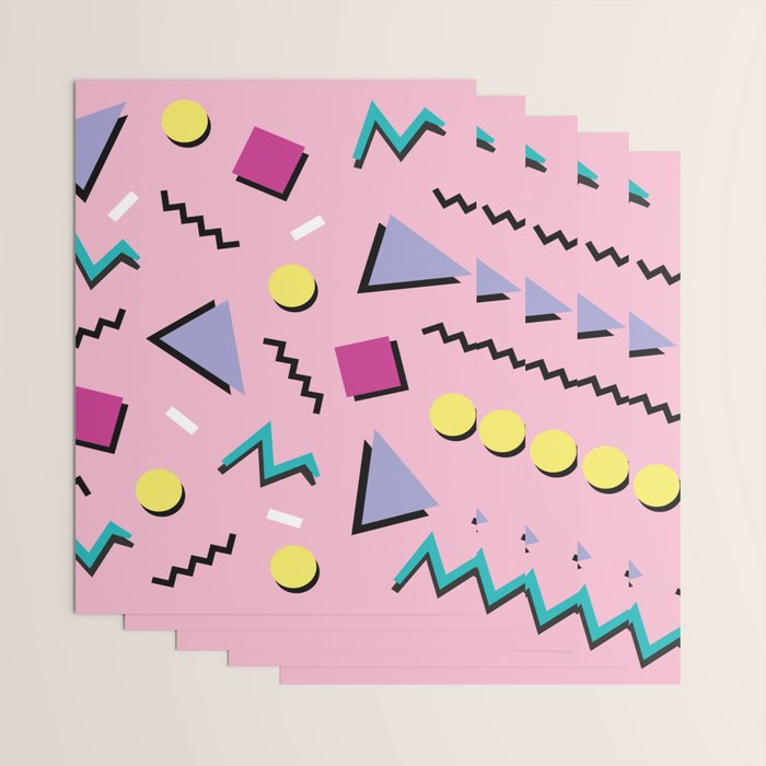 Memphis pattern 75 - 80s / 90s Retro Wrapping Paper Gallery Image 3