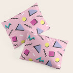 Memphis pattern 75 - 80s / 90s Retro Pillow Sham Gallery Image 3