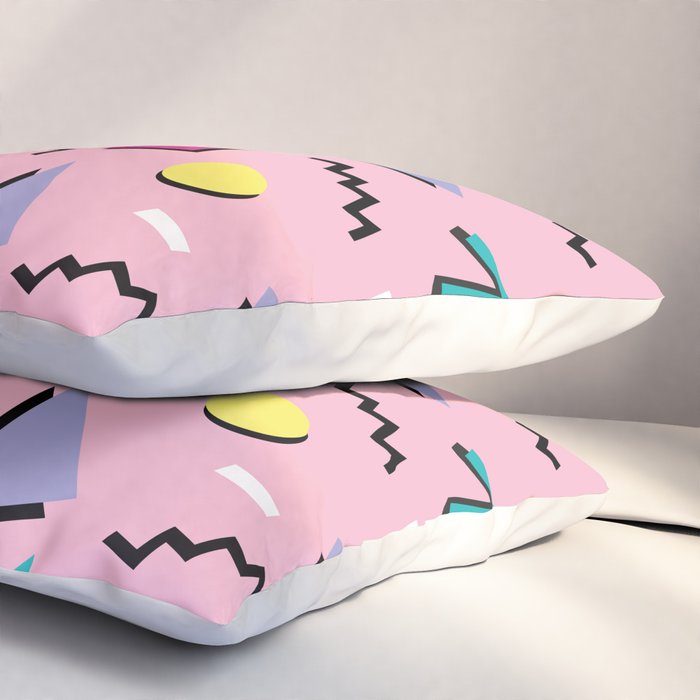 Memphis pattern 75 - 80s / 90s Retro Pillow Sham Gallery Image 3