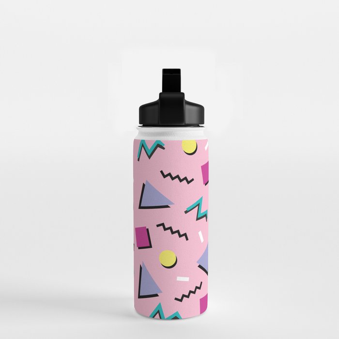 Memphis pattern 75 - 80s / 90s Retro Water Bottle Gallery Image 2