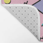 Memphis pattern 75 - 80s / 90s Retro Bath Mat Gallery Image 2