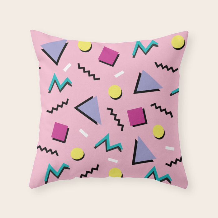 Memphis pattern 75 - 80s / 90s Retro Throw Pillow Gallery Image 1