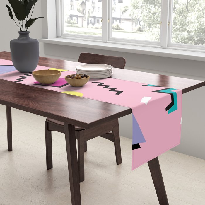 Memphis pattern 75 - 80s / 90s Retro Table Runner Gallery Image 2