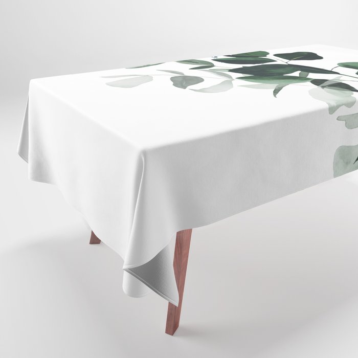Botany Leaves ~Watercolor Tablecloth Gallery Image 1
