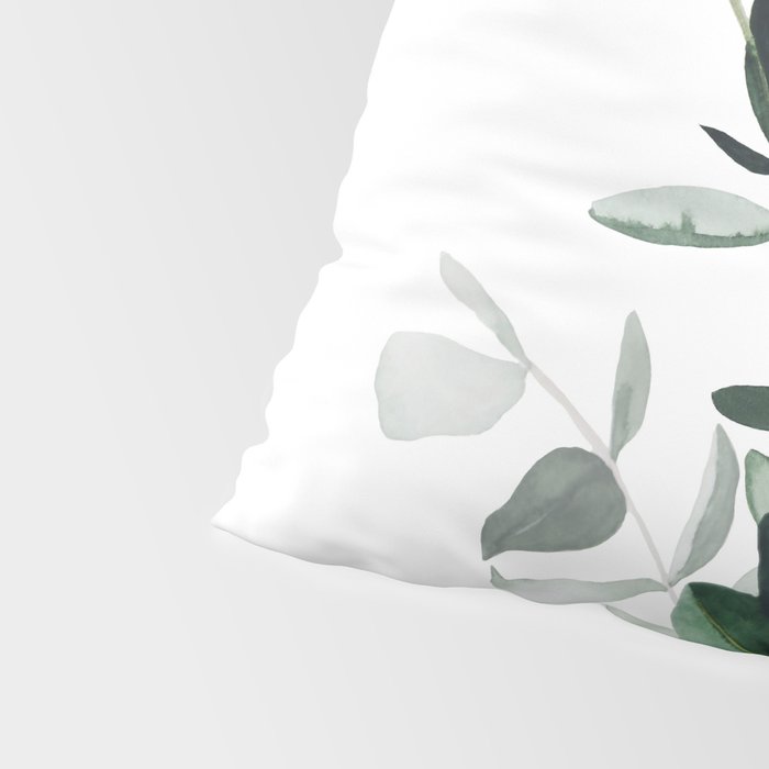 Botany Leaves ~Watercolor Pillow Sham Gallery Image 4